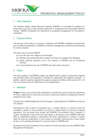 Prudential Management Policy